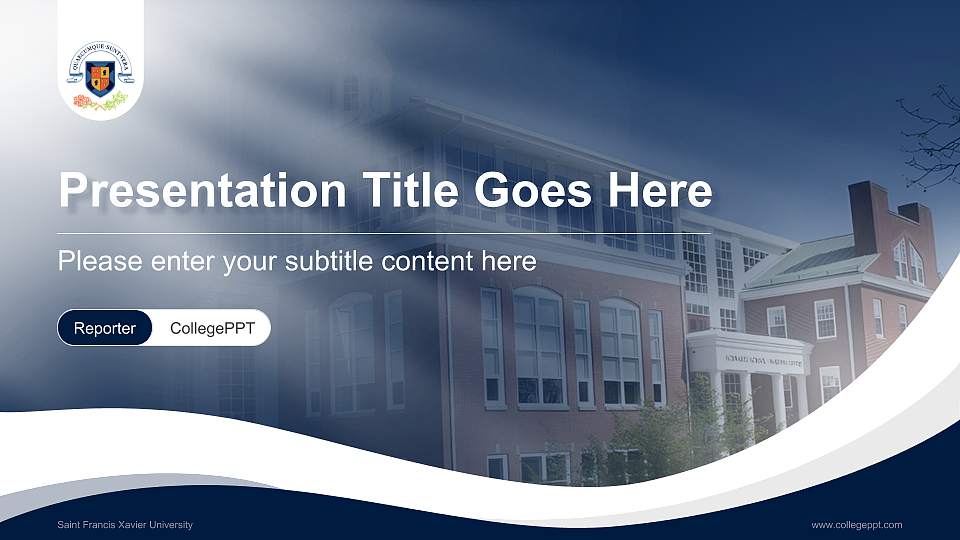 Saint Francis Xavier University Lecture Sharing and Networking Event PPT Template16:9 ratio PPT effect preview image