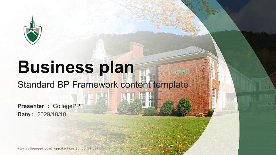 Appalachian School of Law Competition/Entrepreneurship Contest PPT Template16:9 ratio PPT effect preview image