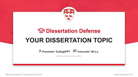 McGill University Graduation Thesis Defense PPT Template