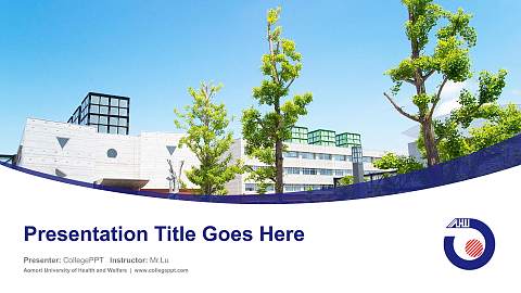 Aomori University of Health and Welfare Course/Courseware Creation PPT Template