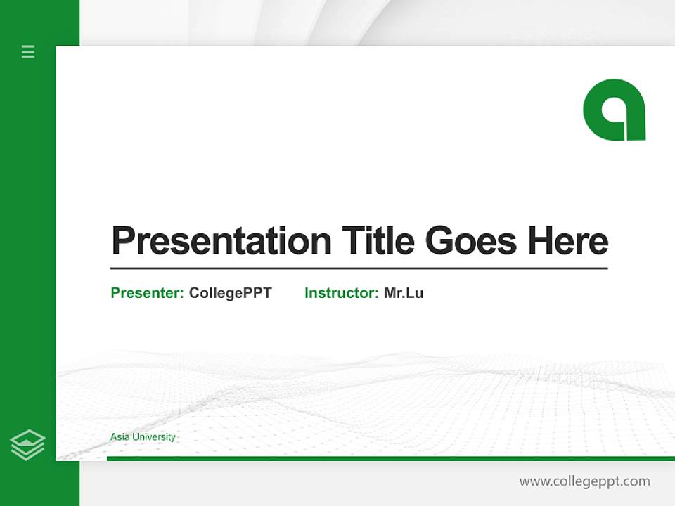 Asia University Thesis Proposal/Graduation Defense PPT Template4:3 ratio PPT effect preview image5