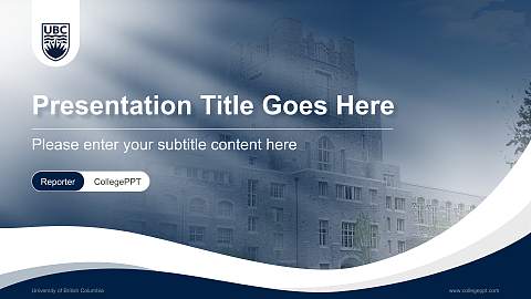 University of British Columbia Lecture Sharing and Networking Event PPT Template