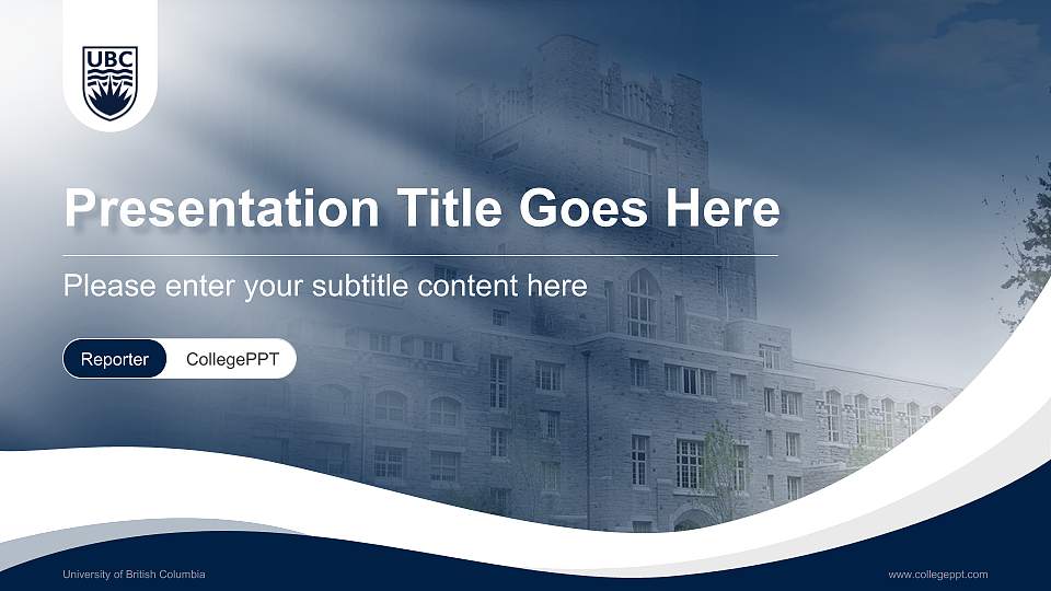 University of British Columbia Lecture Sharing and Networking Event PPT Template16:9 ratio PPT effect preview image