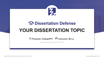 Fukuyama City University Graduation Thesis Defense PPT Template