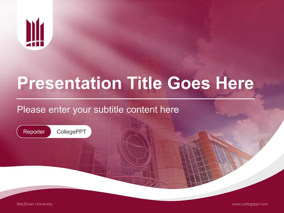 MacEwan University Lecture Sharing and Networking Event PPT Template4:3 ratio PPT effect preview image4