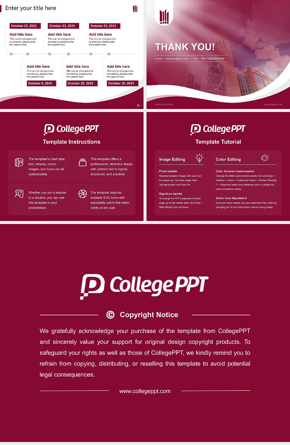 MacEwan University Lecture Sharing and Networking Event PPT Template4:3 ratio PPT effect preview image4