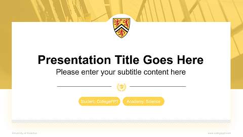 University of Waterloo National Scholarship Defense PPT Template