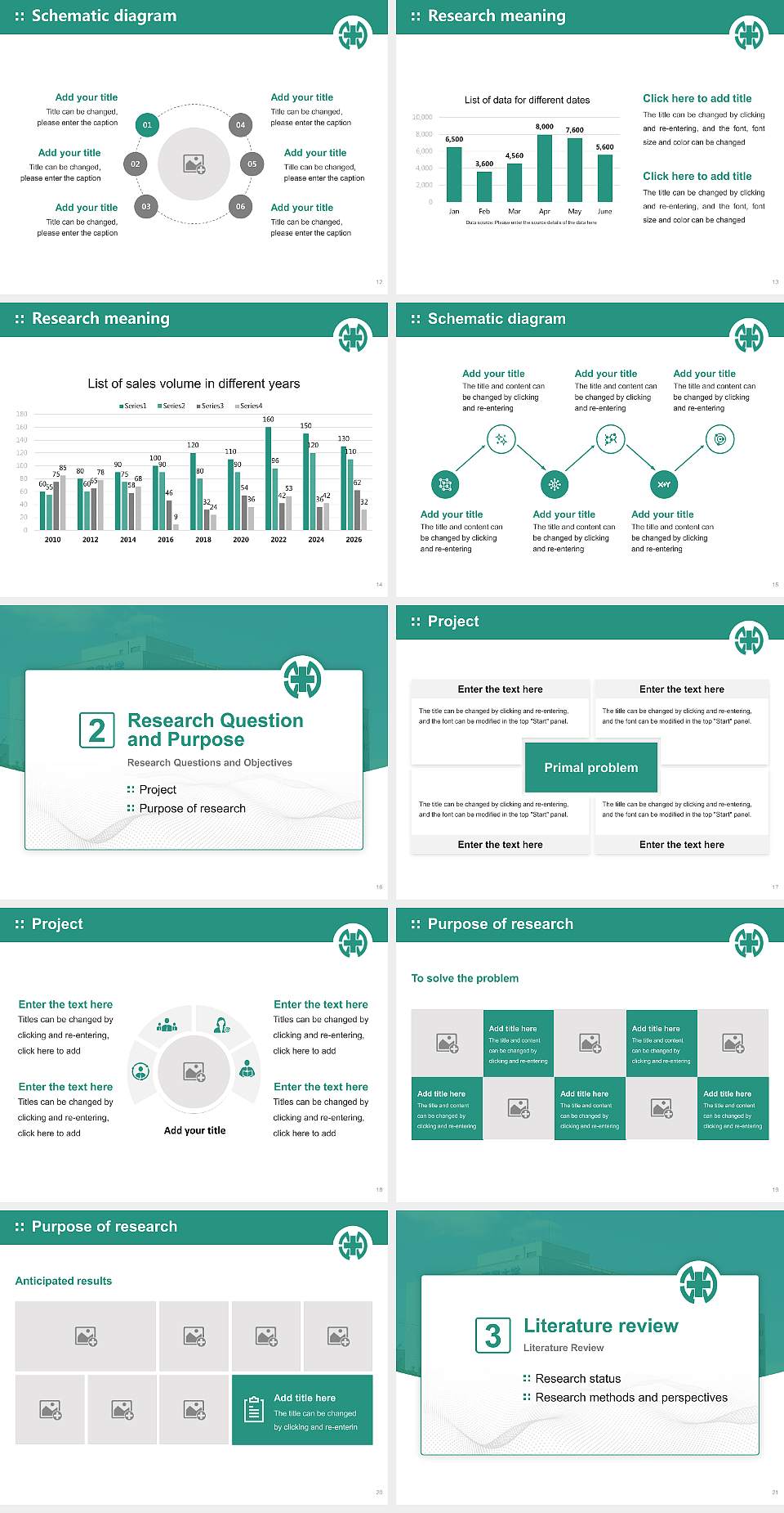 Fukui Health Science University Graduation Thesis Defense PPT Template4:3 ratio PPT effect preview image3