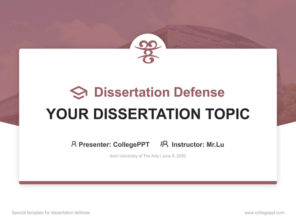 Aichi University of The Arts Graduation Thesis Defense PPT Template4:3 ratio PPT effect preview image7