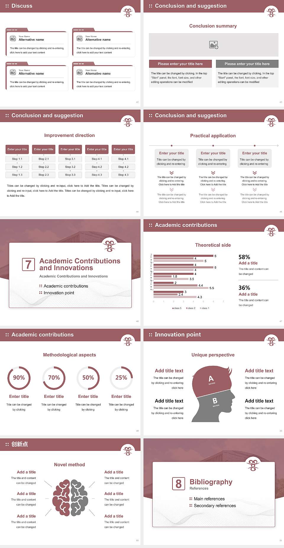 Aichi University of The Arts Graduation Thesis Defense PPT Template4:3 ratio PPT effect preview image6