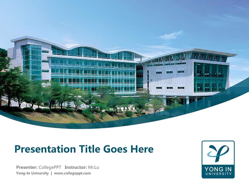 Yong-In University Course/Courseware Creation PPT Template4:3 ratio PPT effect preview image5