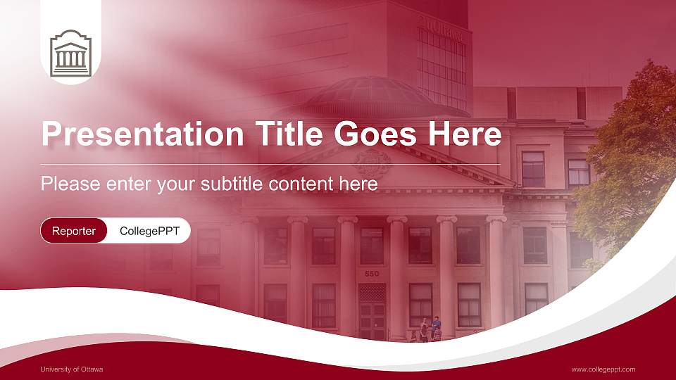 University of Ottawa Lecture Sharing and Networking Event PPT Template16:9 ratio PPT effect preview image