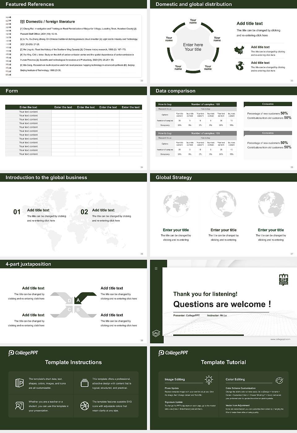 Japan College of Social Work Thesis Proposal/Graduation Defense PPT Template16:9 ratio PPT effect preview image4