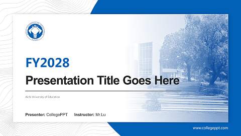 Aichi University of Education Academic Presentation/Research Findings Report PPT Template