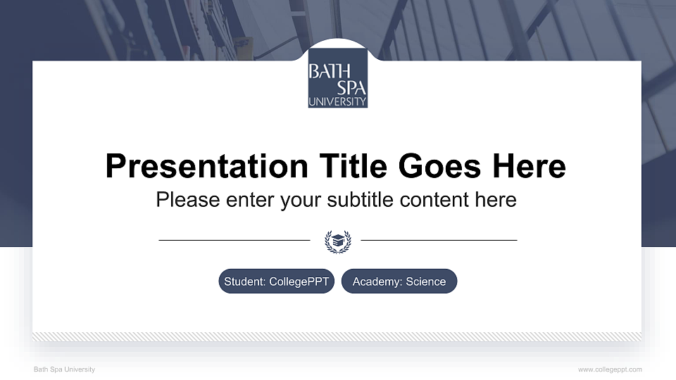 Bath Spa University National Scholarship Defense PPT Template_Slide preview image1