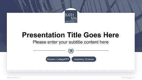 Bath Spa University National Scholarship Defense PPT Template