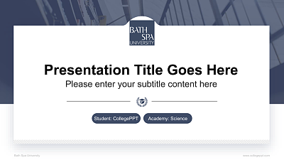 Bath Spa University National Scholarship Defense PPT Template