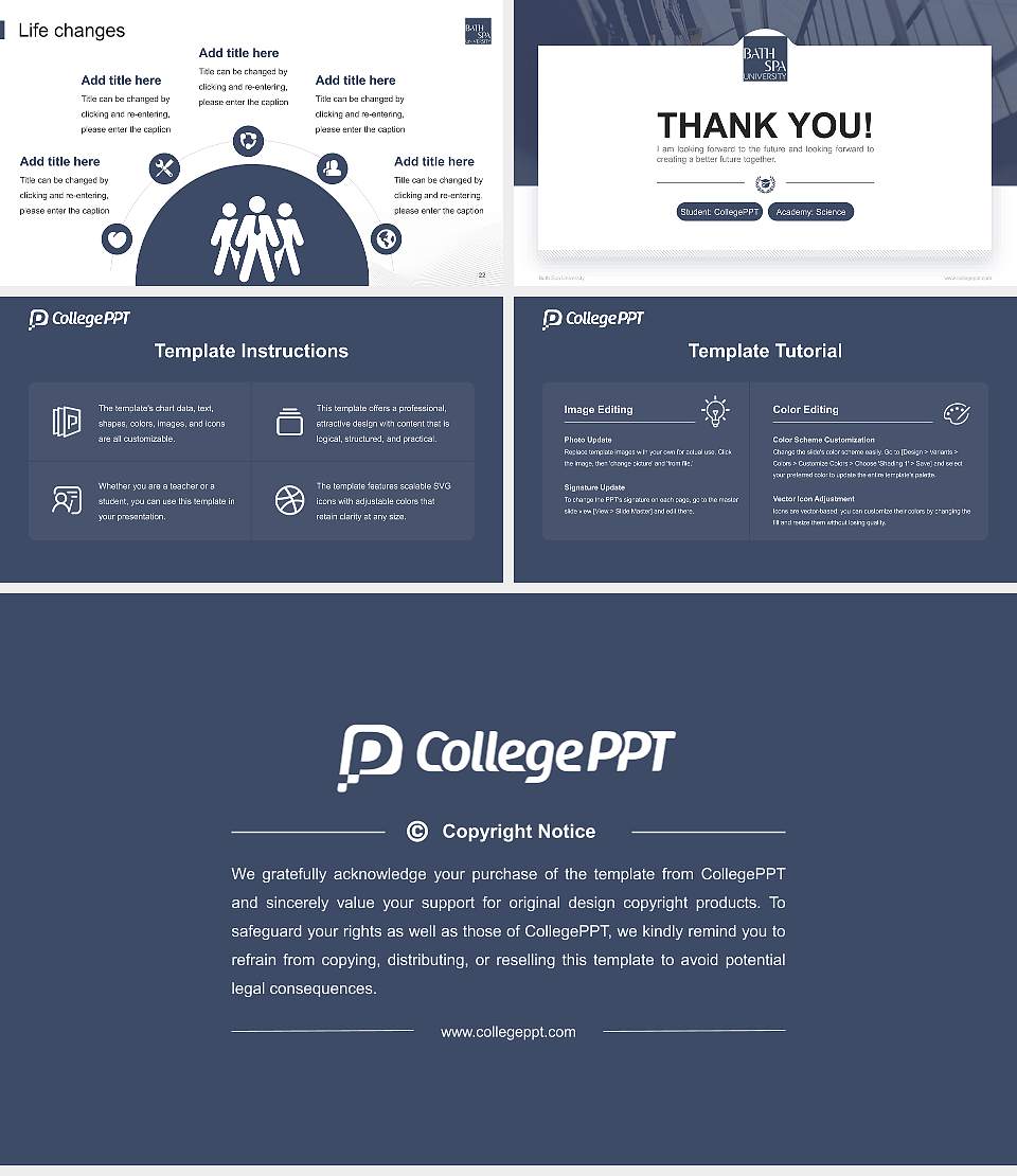 Bath Spa University National Scholarship Defense PPT Template16:9 ratio PPT effect preview image4