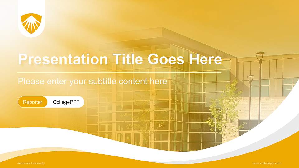 Ambrose University Lecture Sharing and Networking Event PPT Template16:9 ratio PPT effect preview image