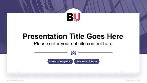 Bournemouth University National Scholarship Defense PPT Template