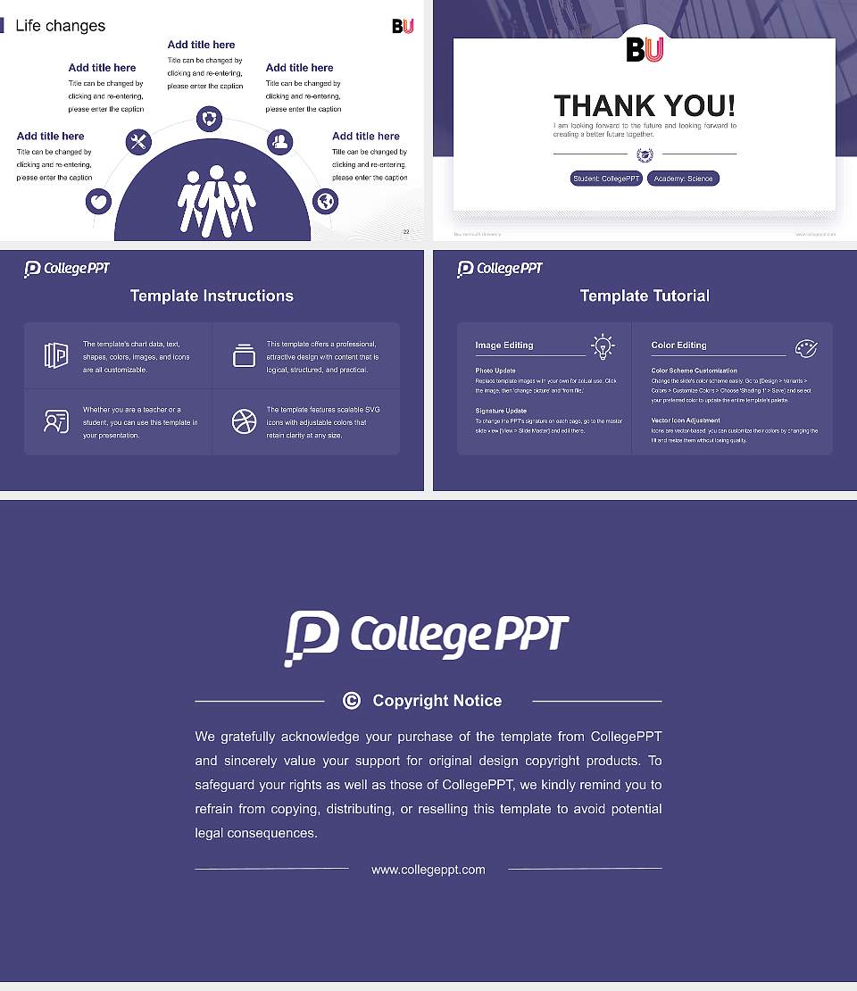 Bournemouth University National Scholarship Defense PPT Template16:9 ratio PPT effect preview image4