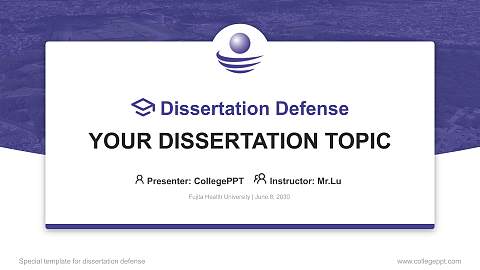Fujita Health University Graduation Thesis Defense PPT Template