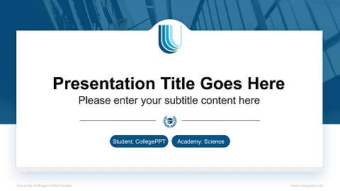University of Niagara Falls Canada National Scholarship Defense PPT Template