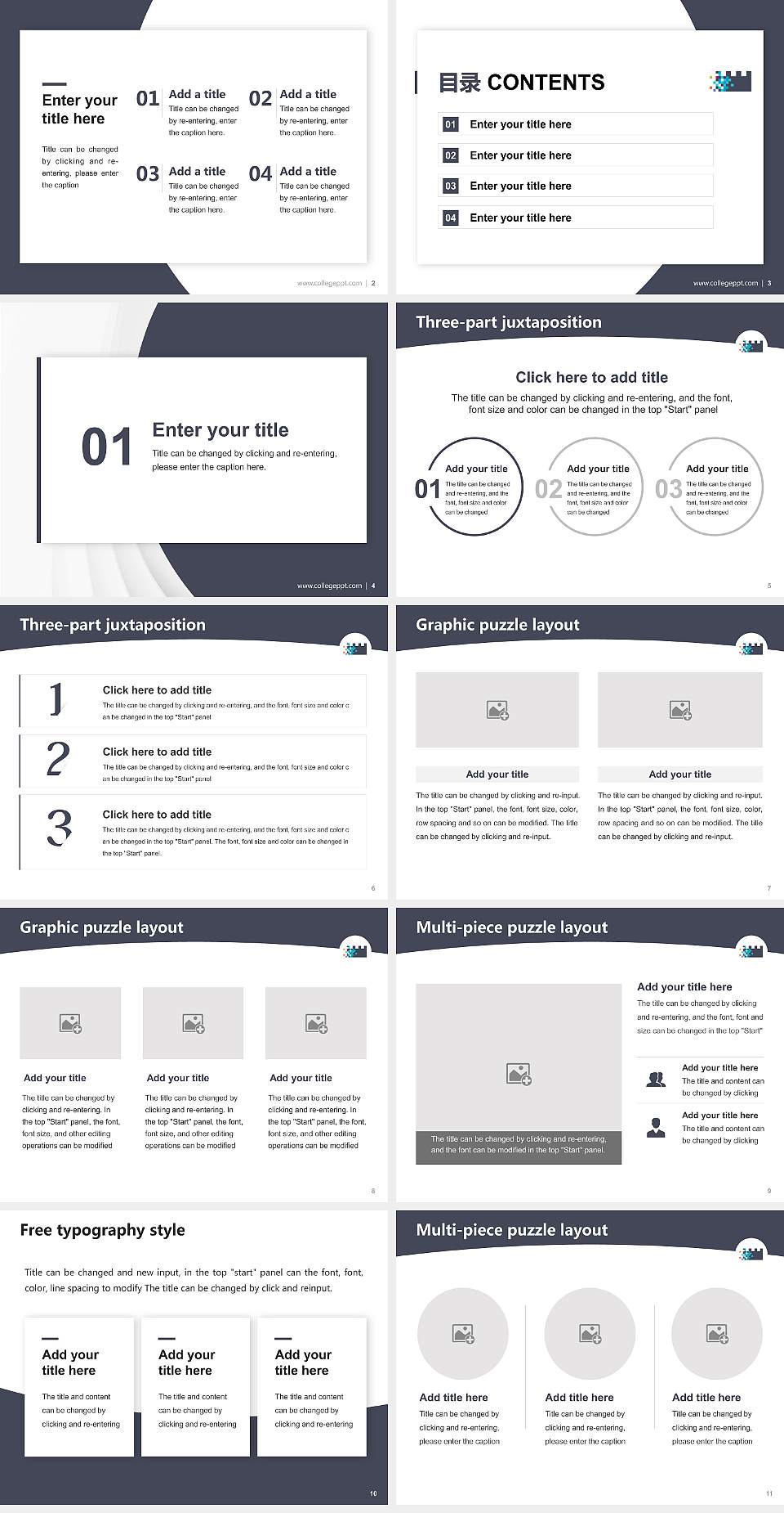 Royal Roads University Academic Presentation/Research Findings Report PPT Template4:3 ratio PPT effect preview image2