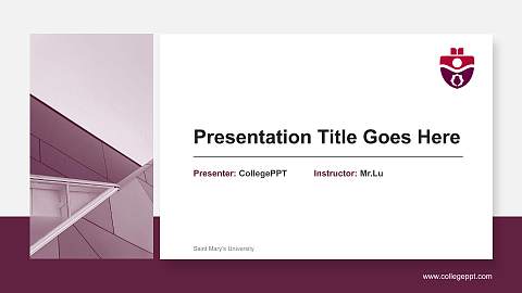 Saint Mary’s University General Purpose PPT Template