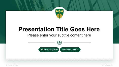 St. Thomas University National Scholarship Defense PPT Template