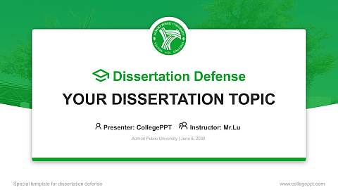 Aomori Public University Graduation Thesis Defense PPT Template