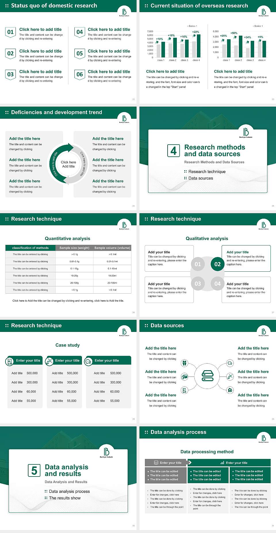 Bunkyo Gakuin University Graduation Thesis Defense PPT Template4:3 ratio PPT effect preview image4