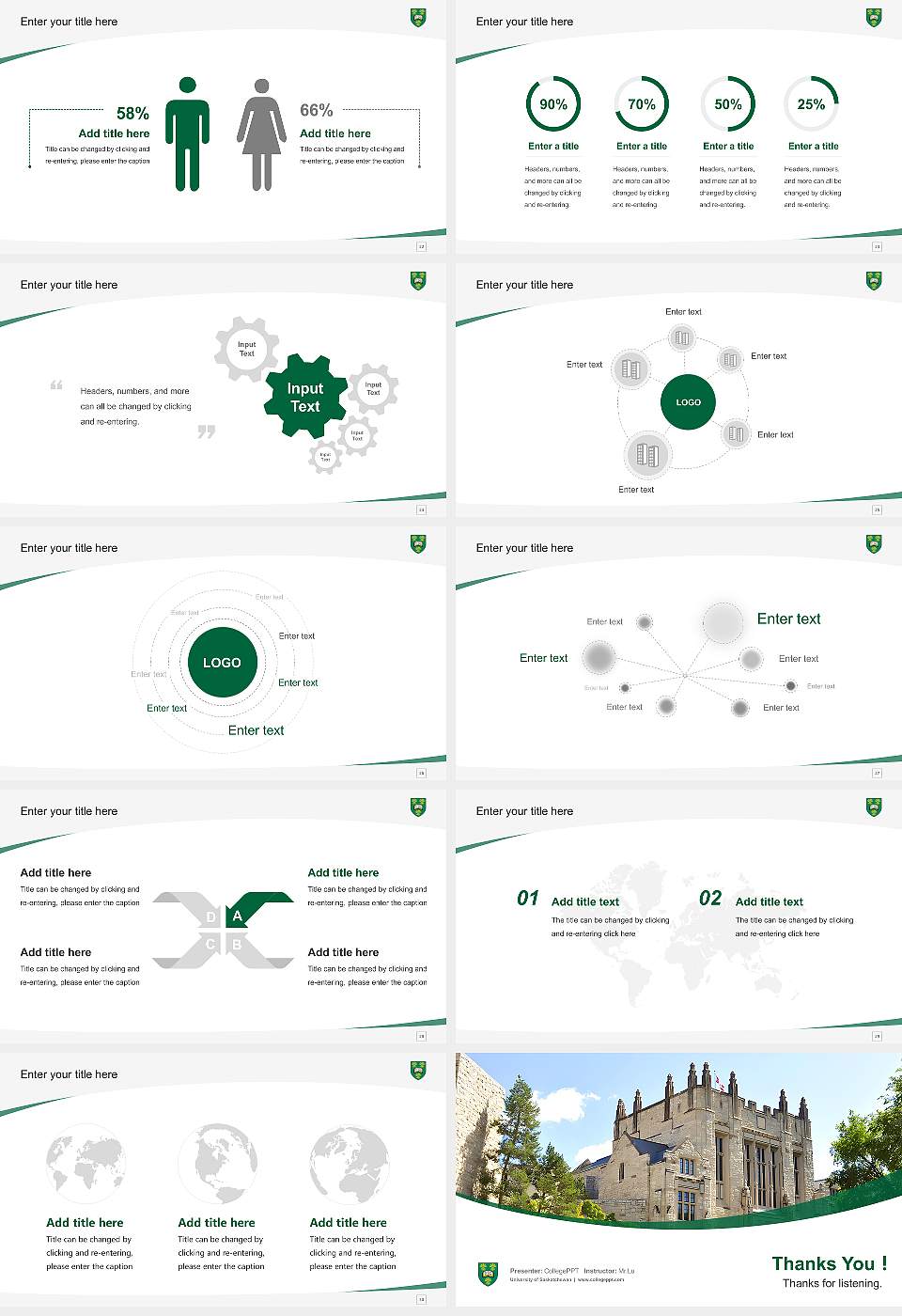 University of Saskatchewan Course/Courseware Creation PPT Template16:9 ratio PPT effect preview image4