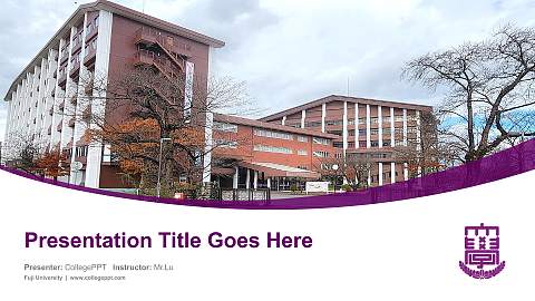 Fuji University Course/Courseware Creation PPT Template