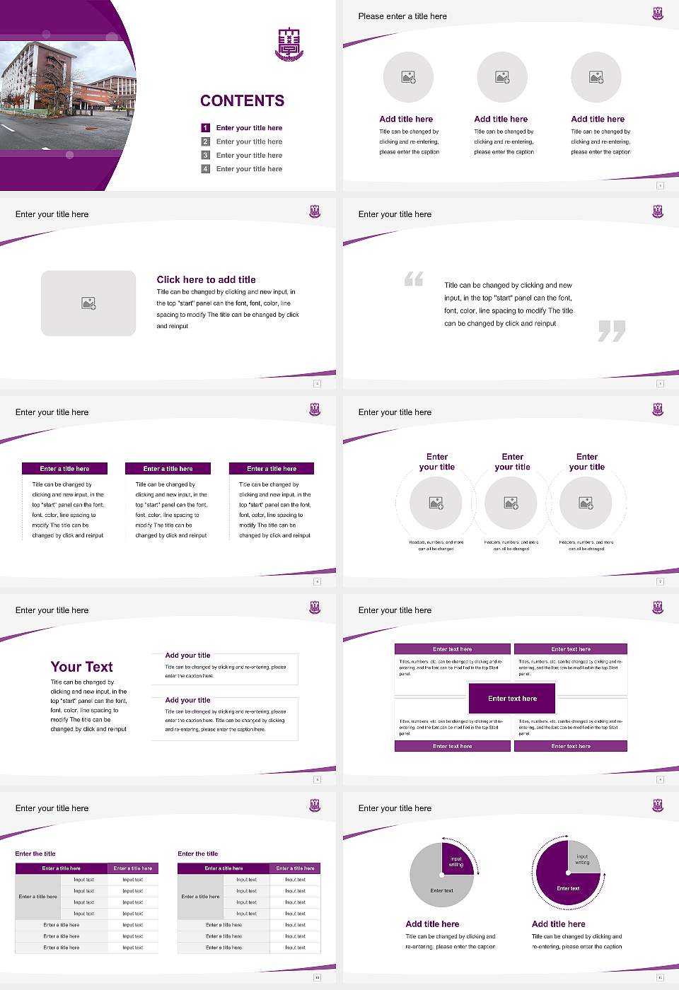 Fuji University Course/Courseware Creation PPT Template16:9 ratio PPT effect preview image2