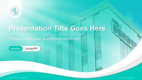 Daiichi Institute of Technology Lecture Sharing and Networking Event PPT Template