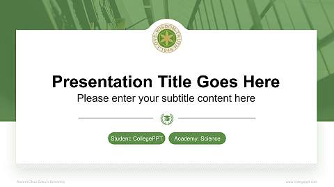 Aomori Chuo Gakuin University National Scholarship Defense PPT Template