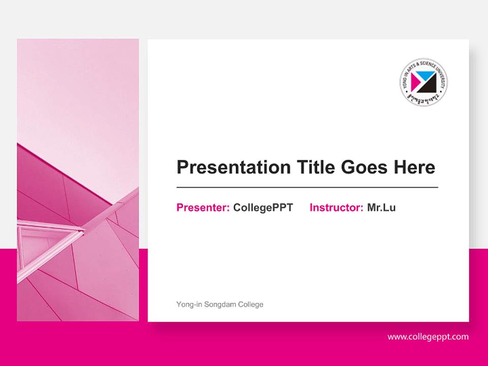 Yong-in Songdam College General Purpose PPT Template4:3 ratio PPT effect preview image6