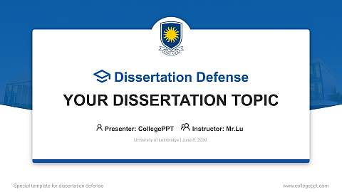 University of Lethbridge Graduation Thesis Defense PPT Template