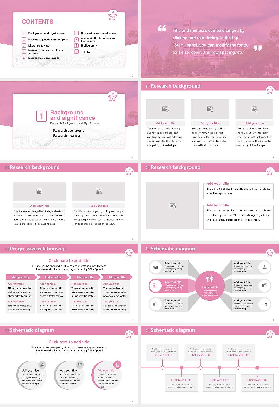 Fukuyama Heisei University Graduation Thesis Defense PPT Template16:9 ratio PPT effect preview image2