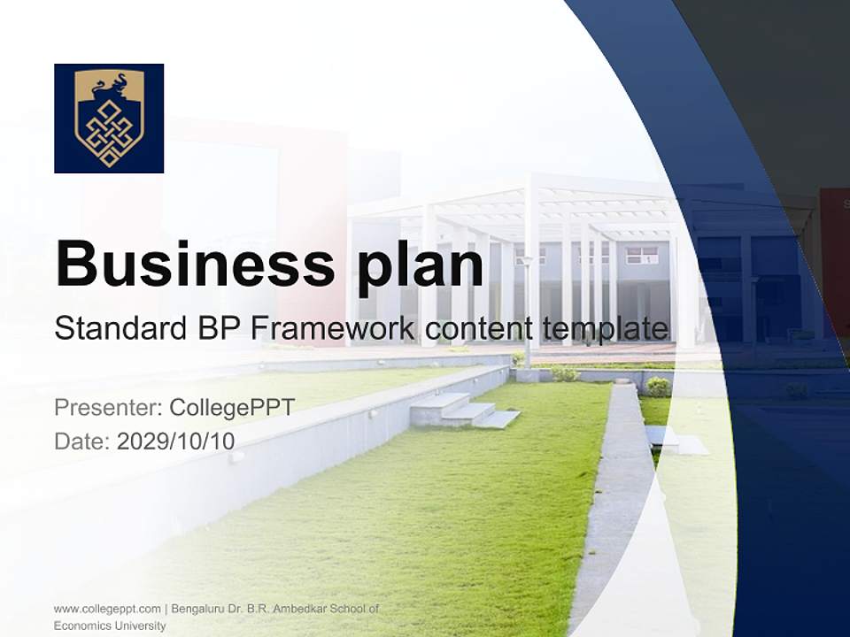 Bengaluru Dr. B.R. Ambedkar School of Economics University Competition/Entrepreneurship Contest PPT Template4:3 ratio PPT effect preview image9