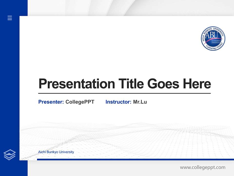 Aichi Bunkyo University Thesis Proposal/Graduation Defense PPT Template4:3 ratio PPT effect preview image5