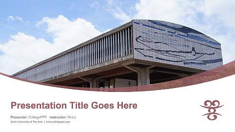 Aichi University of The Arts Course/Courseware Creation PPT Template
