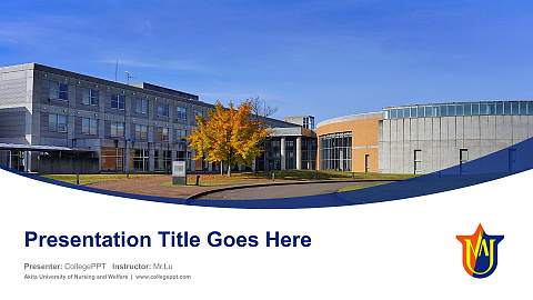 Akita University of Nursing and Welfare Course/Courseware Creation PPT Template