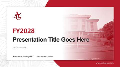 Aichi Gakuin University Academic Presentation/Research Findings Report PPT Template