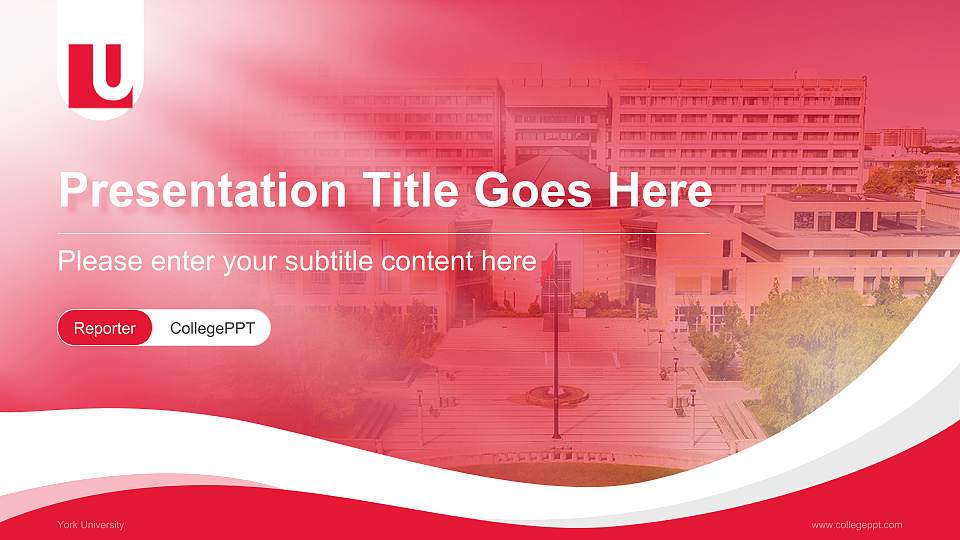 York University Lecture Sharing and Networking Event PPT Template16:9 ratio PPT effect preview image