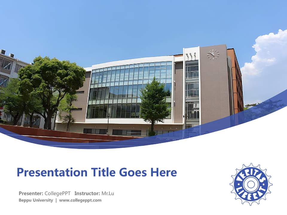 Beppu University Course/Courseware Creation PPT Template4:3 ratio PPT effect preview image5