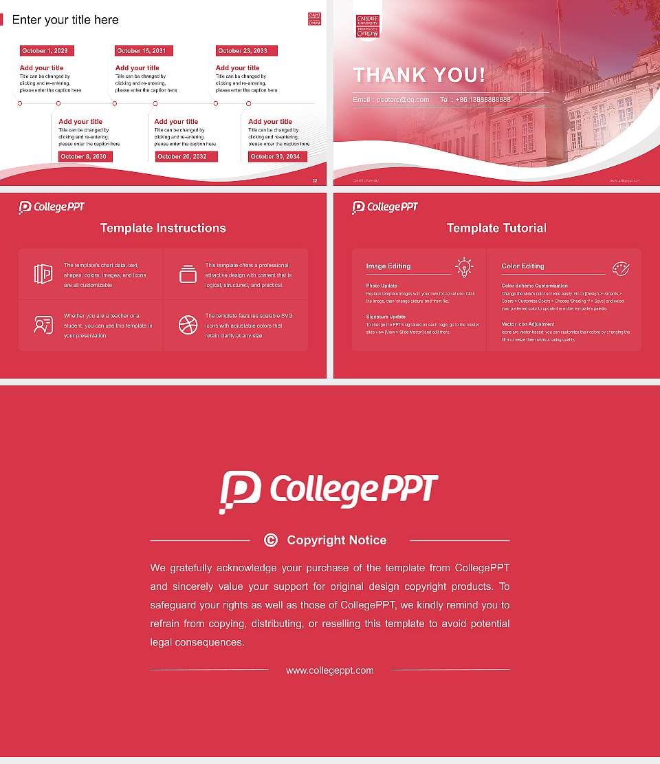 Cardiff University Lecture Sharing and Networking Event PPT Template16:9 ratio PPT effect preview image4