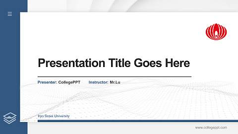 Iryo Sosei University Thesis Proposal/Graduation Defense PPT Template