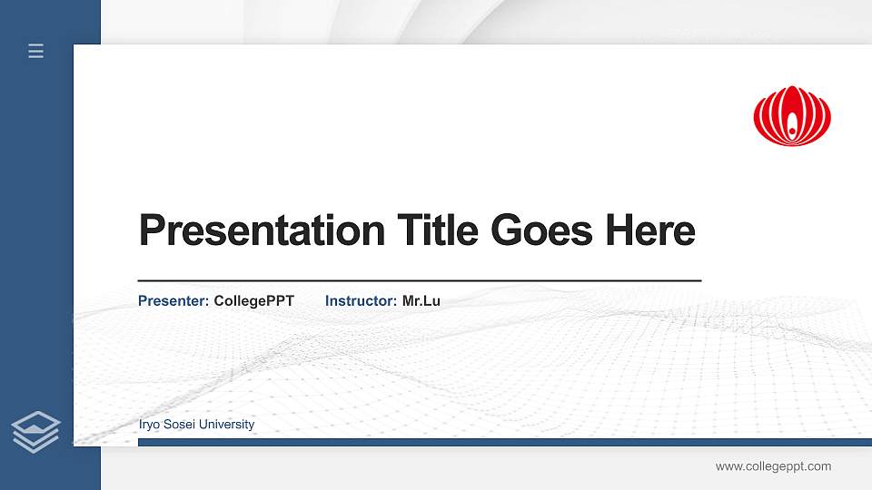 Iryo Sosei University Thesis Proposal/Graduation Defense PPT Template16:9 ratio PPT effect preview image